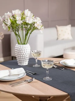 Discount Copas pompadour de champán de cristal con relive Opera, 6 uds. Copas De Champagne|Vajillas Completas