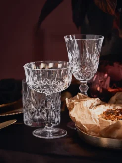 Discount Copas pompadour de champán de cristal con relive Opera, 6 uds. Copas De Champagne|Vajillas Completas