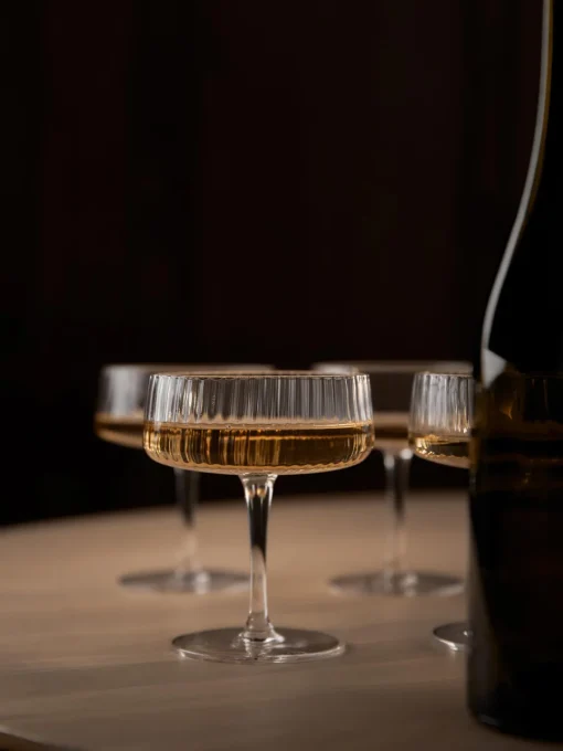 Copas De Champagne|Vajillas Completas>Westwing Collection Copas pompadour de champán artesanales con relieves Cami, 4 uds.