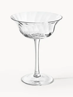 Clearance Copas pompadour de champán sopladas Swirl, 4 uds. Copas De Champagne|Vajillas Completas
