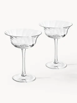 Clearance Copas pompadour de champán sopladas Swirl, 4 uds. Copas De Champagne|Vajillas Completas