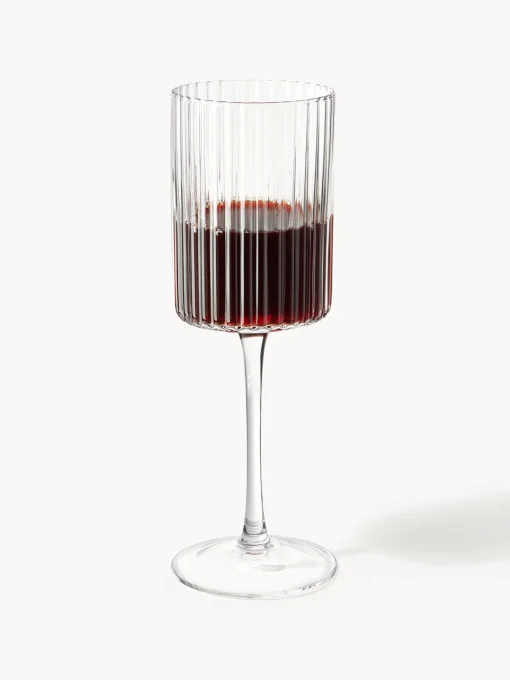 Menaje De Mesa>Westwing Collection Copos de vino soplados Aleo, 4 uds. Transparente