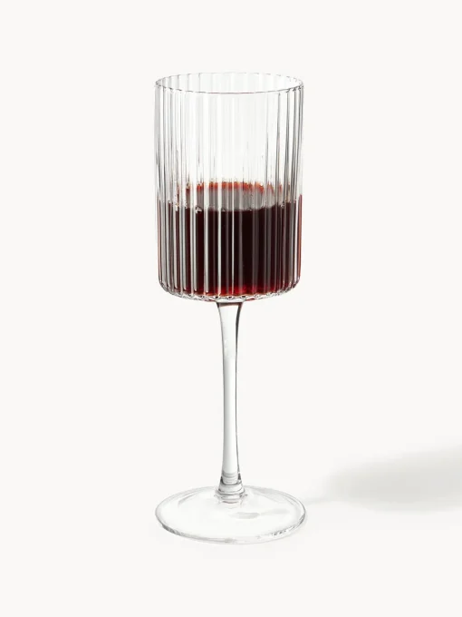 Menaje De Mesa>Westwing Collection Copos de vino soplados Aleo, 4 uds. Transparente
