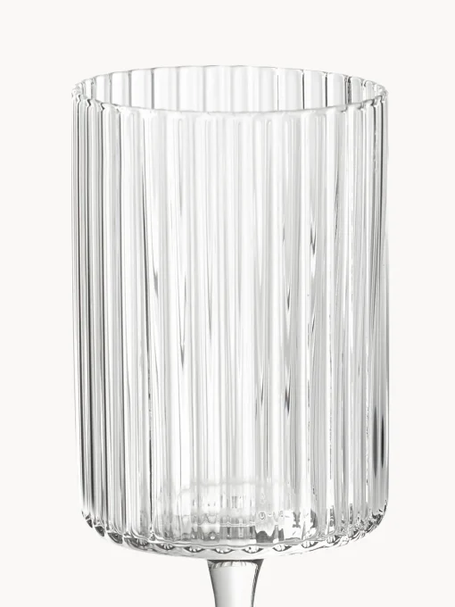 Menaje De Mesa>Westwing Collection Copos de vino soplados Aleo, 4 uds. Transparente