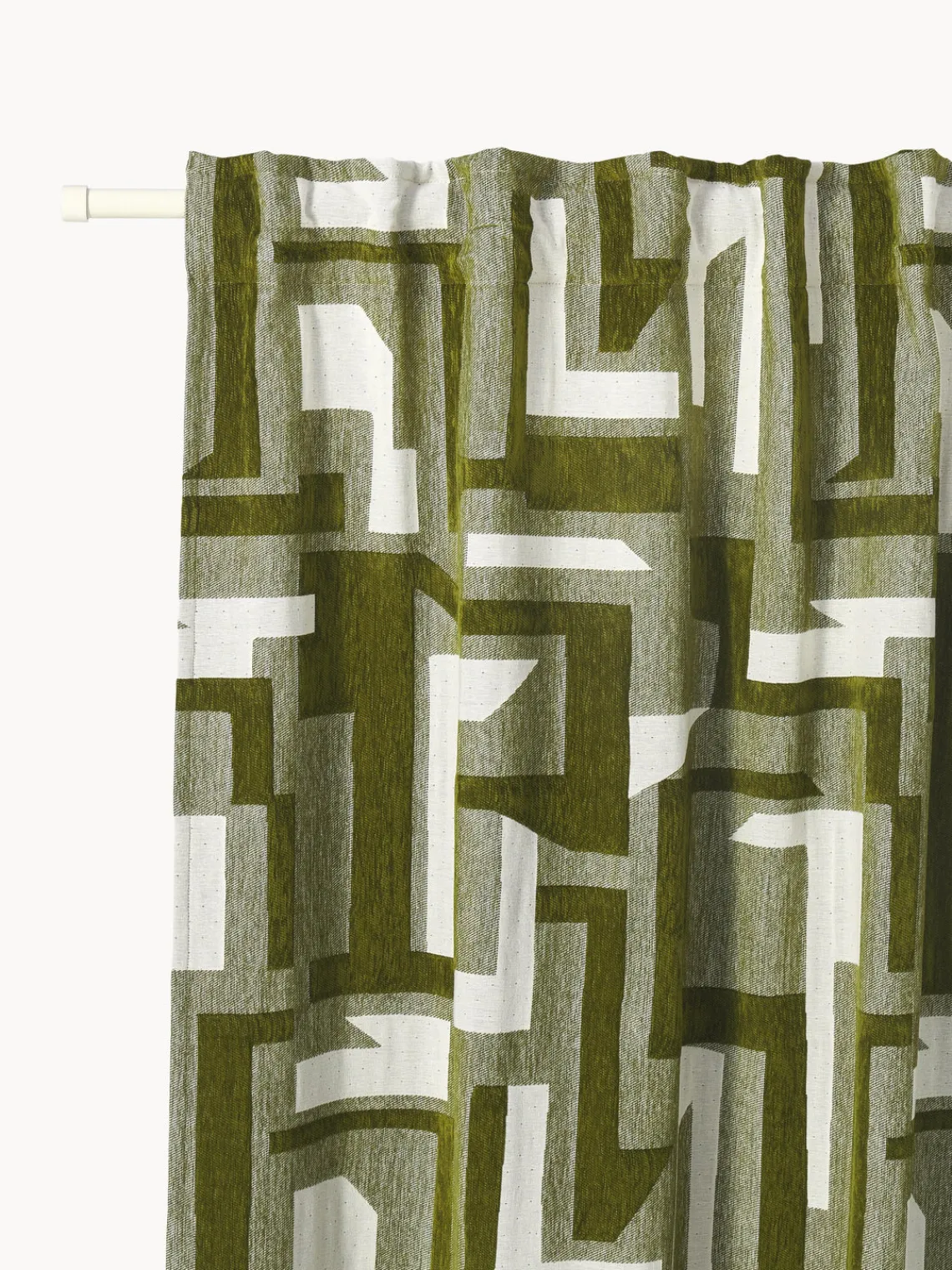 Hot Cortina opaca de chenilla con cinta de lazo Felice, 2 uds. Cortinas Y Visillos|Mantas