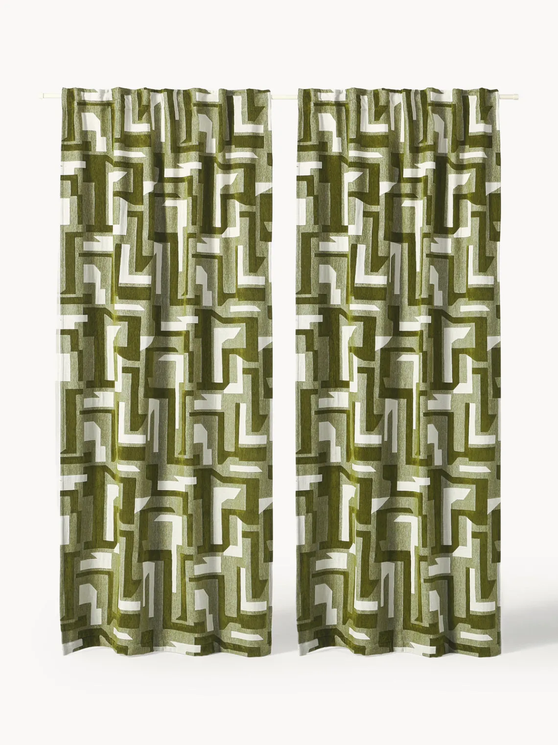 Hot Cortina opaca de chenilla con cinta de lazo Felice, 2 uds. Cortinas Y Visillos|Mantas