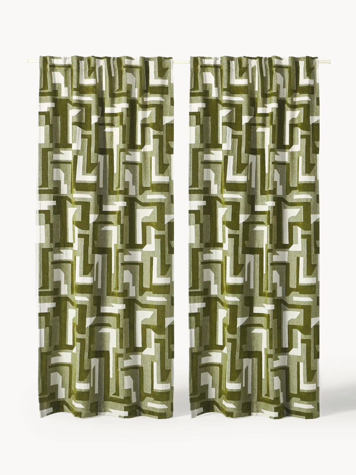 Hot Cortina opaca de chenilla con cinta de lazo Felice, 2 uds. Cortinas Y Visillos|Mantas