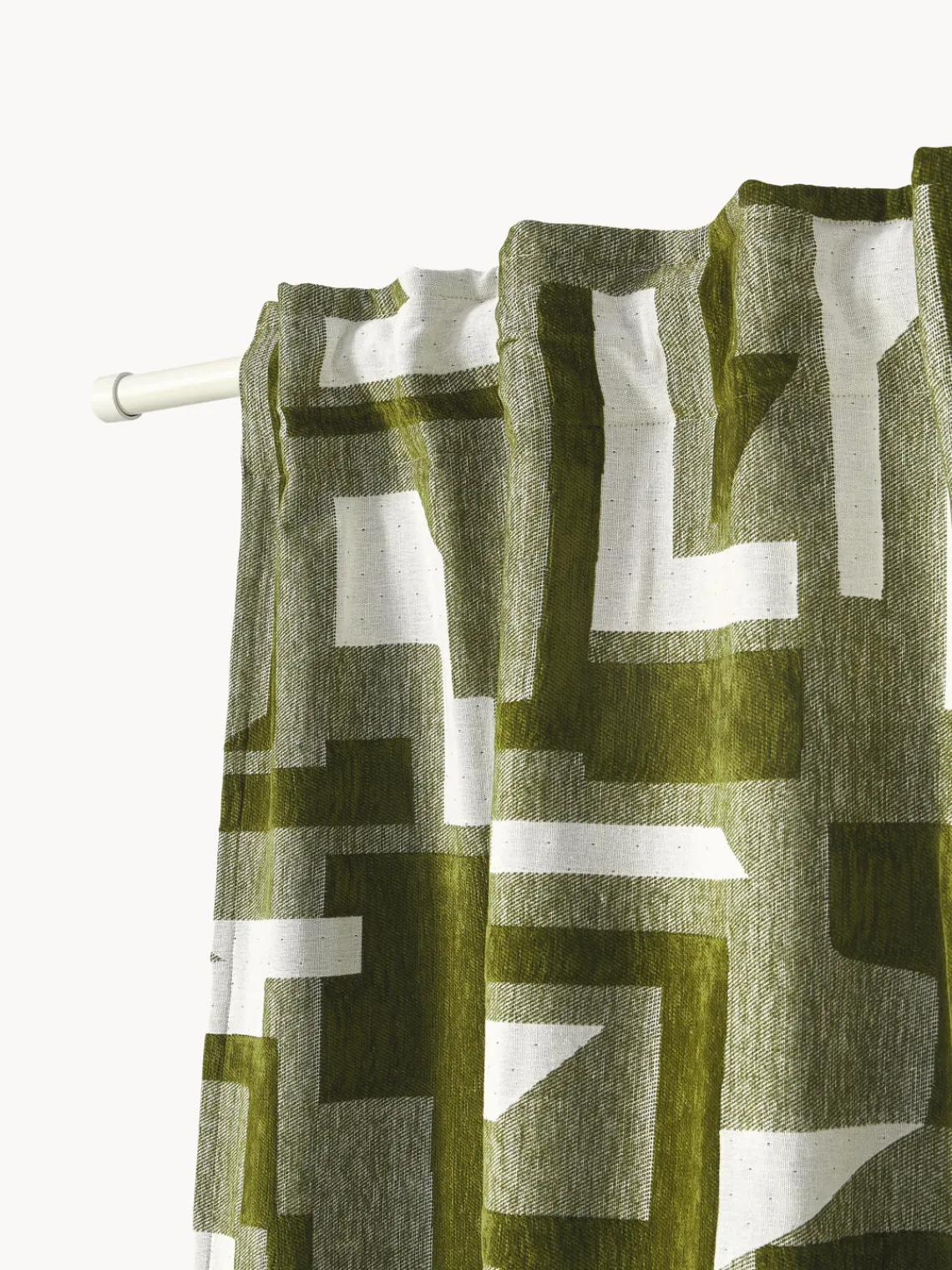 Hot Cortina opaca de chenilla con cinta de lazo Felice, 2 uds. Cortinas Y Visillos|Mantas