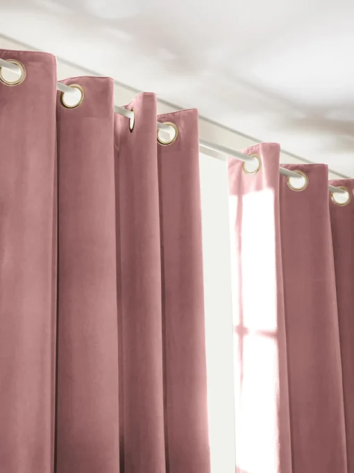Clearance Cortinas de terciopelo oscuras con ojales Rush, 2 uds. Cortinas Y Visillos|Mantas