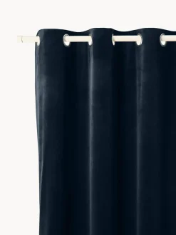 New Cortinas oscurecedoras de terciopelo con ojales Rush, 2 uds. Cortinas Y Visillos|Mantas