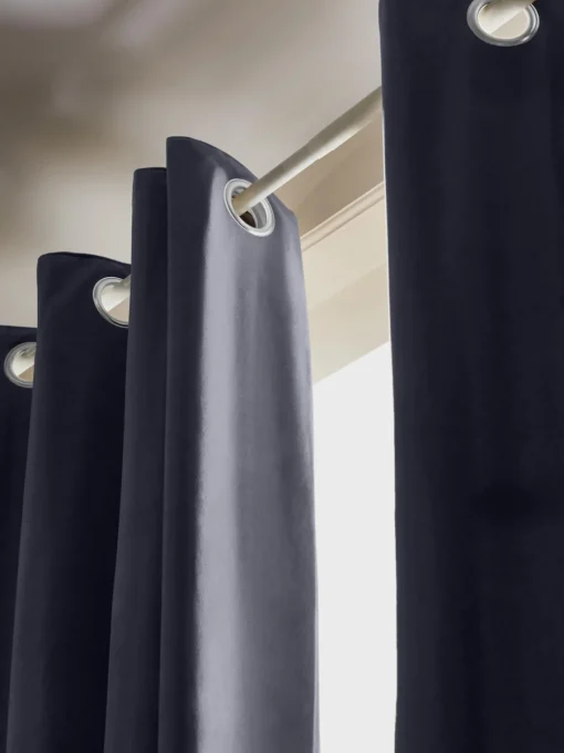 New Cortinas oscurecedoras de terciopelo con ojales Rush, 2 uds. Cortinas Y Visillos|Mantas