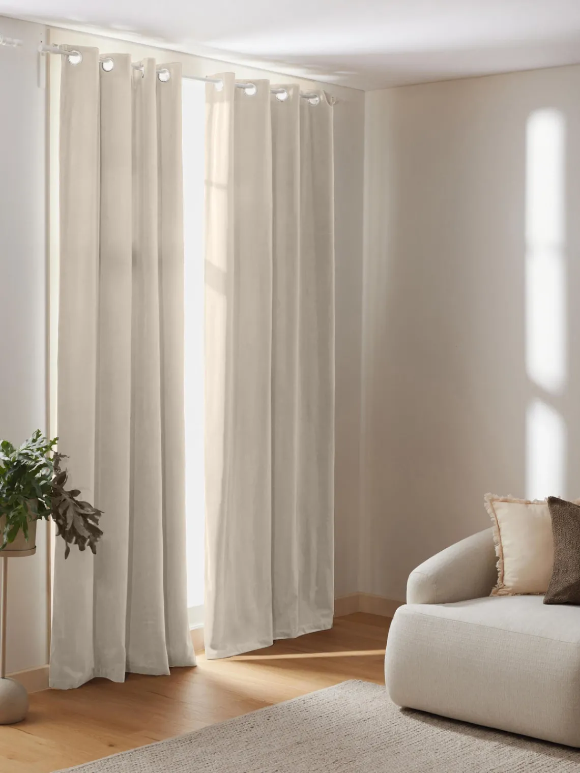 Sale Cortinas oscurecedoras de terciopelo con ojales Rush, 2 uds. Cortinas Y Visillos|Mantas