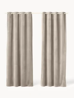 Sale Cortinas oscurecedoras de terciopelo con ojales Rush, 2 uds. Cortinas Y Visillos|Mantas
