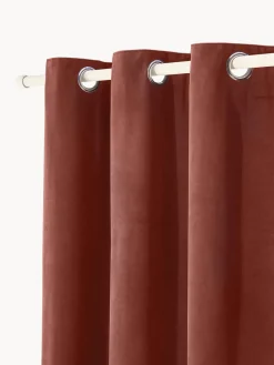 Sale Cortinas oscurecedoras de terciopelo con ojales Rush, 2 uds. Cortinas Y Visillos|Mantas