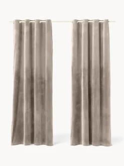 Cortinas Y Visillos|Mantas></noscript>Westwing Collection Cortinas oscurecedoras de terciopelo con ojales Rush, 2 uds. Taupe