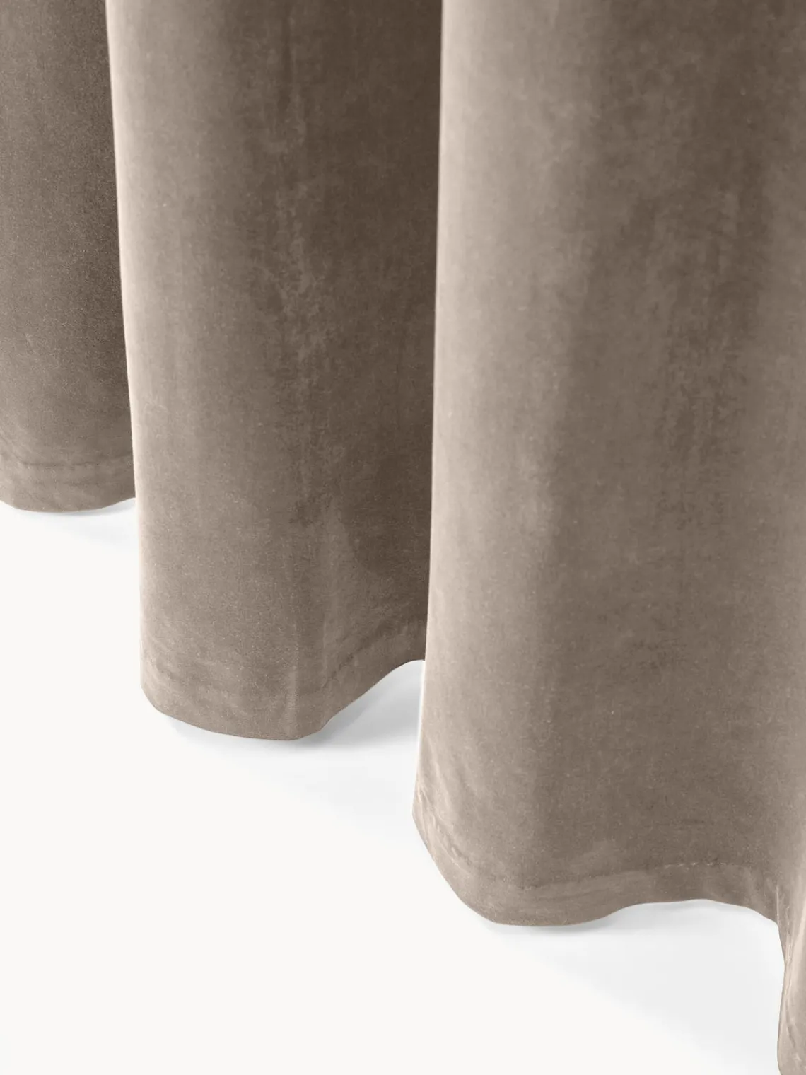 Cortinas Y Visillos|Mantas>Westwing Collection Cortinas oscurecedoras de terciopelo con ojales Rush, 2 uds. Taupe