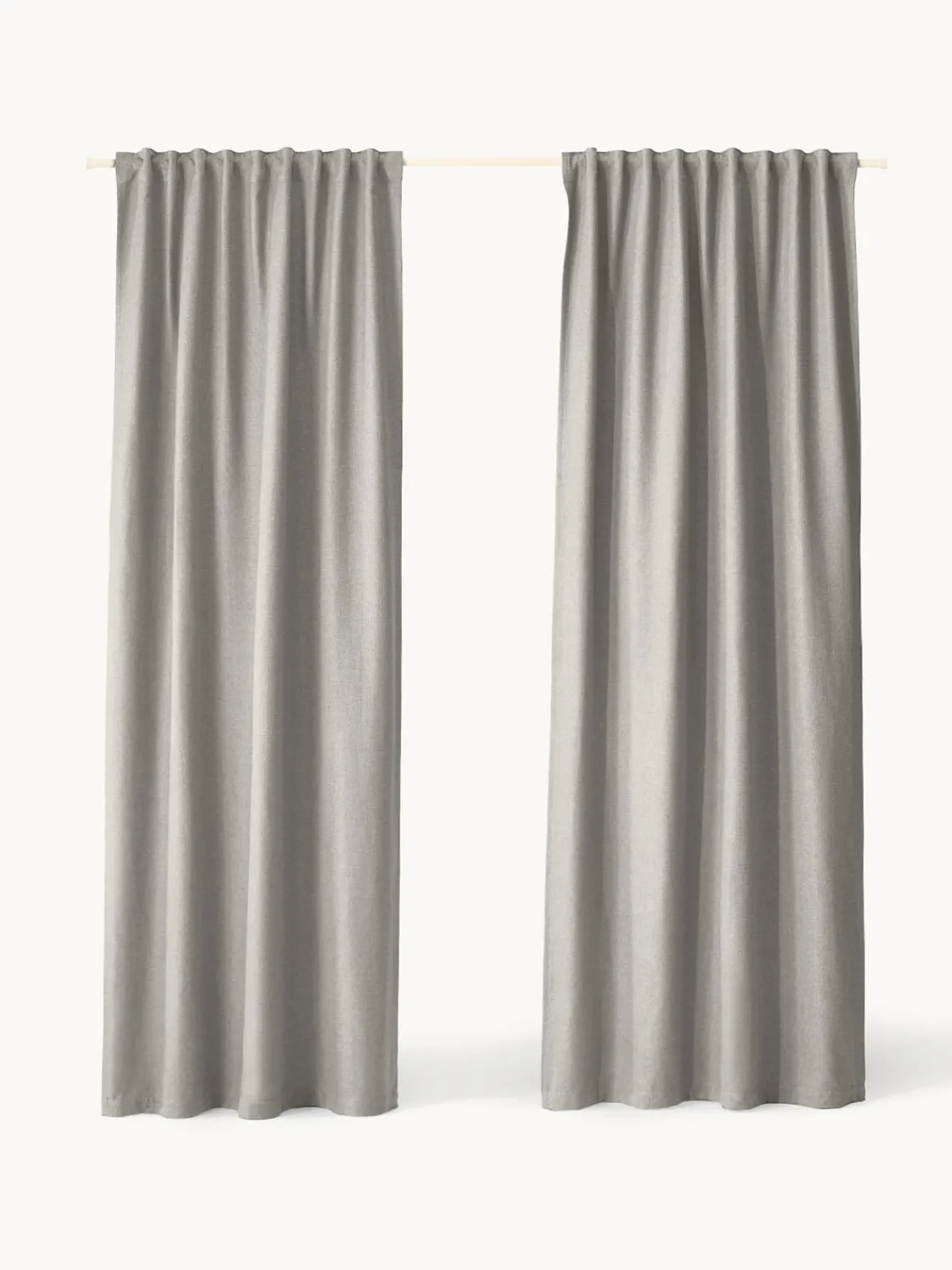 Cortinas Y Visillos|Mantas>Westwing Collection Cortinas semiopacas con multibanda Jensen, 2 uds. Gris claro