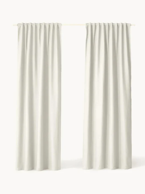 Cortinas Y Visillos|Mantas>Westwing Collection Cortinas semiopacas con multibanda Jensen, 2 uds. Beige claro