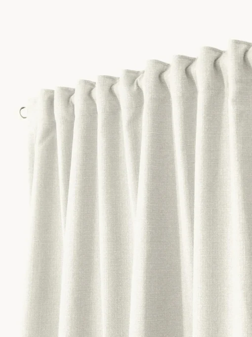 Cortinas Y Visillos|Mantas>Westwing Collection Cortinas semiopacas con multibanda Jensen, 2 uds. Beige claro