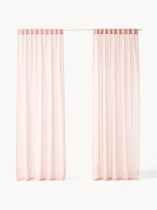 Online Cortinas semitransparente con cinta de lazo Gardine Ibiza, 2 uds. Cortinas Y Visillos|Mantas