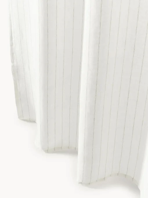 Cortinas Y Visillos|Mantas>Westwing Collection Cortinas semitransparente con cinta de lazo Birch, 2 uds. Blanco
