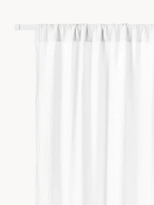 Cortinas Y Visillos|Mantas>Westwing Collection Cortinas semitransparente de muselina con dobladillo Malvina, 2 uds.