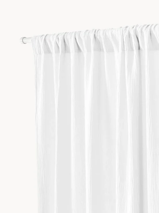 Cortinas Y Visillos|Mantas>Westwing Collection Cortinas semitransparente de muselina con dobladillo Malvina, 2 uds.
