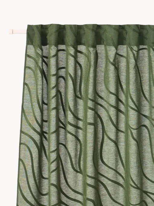 Best Cortinas semitransparentes con lazos Lidia, 2 uds. Cortinas Y Visillos|Mantas