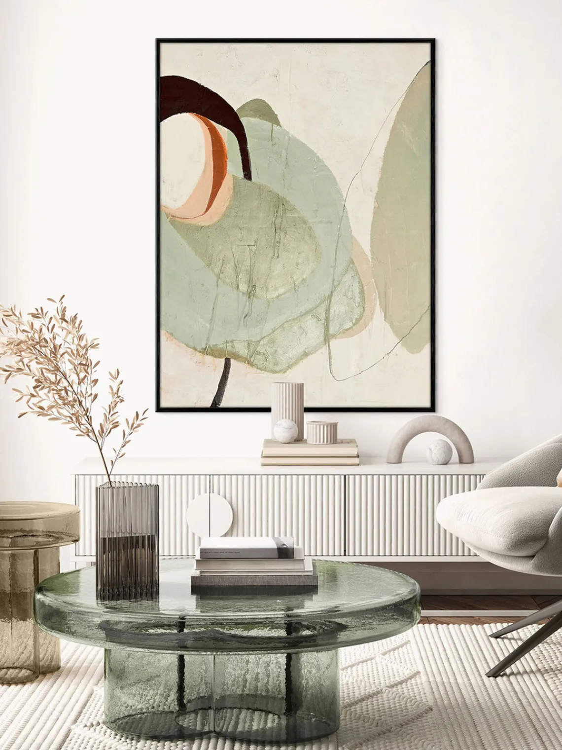 Clearance Cuadro con marco Moon Rock Lienzos|Jarrones