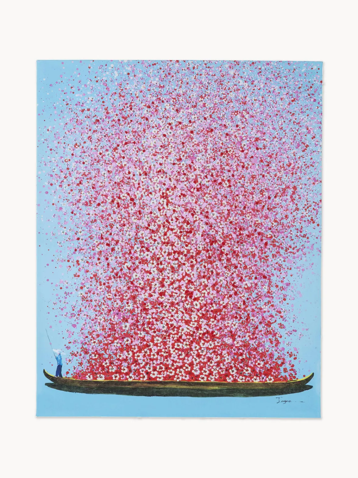 Lienzos|Jarrones>Kare Design Cuadro en lienzo pintado Flower Boat