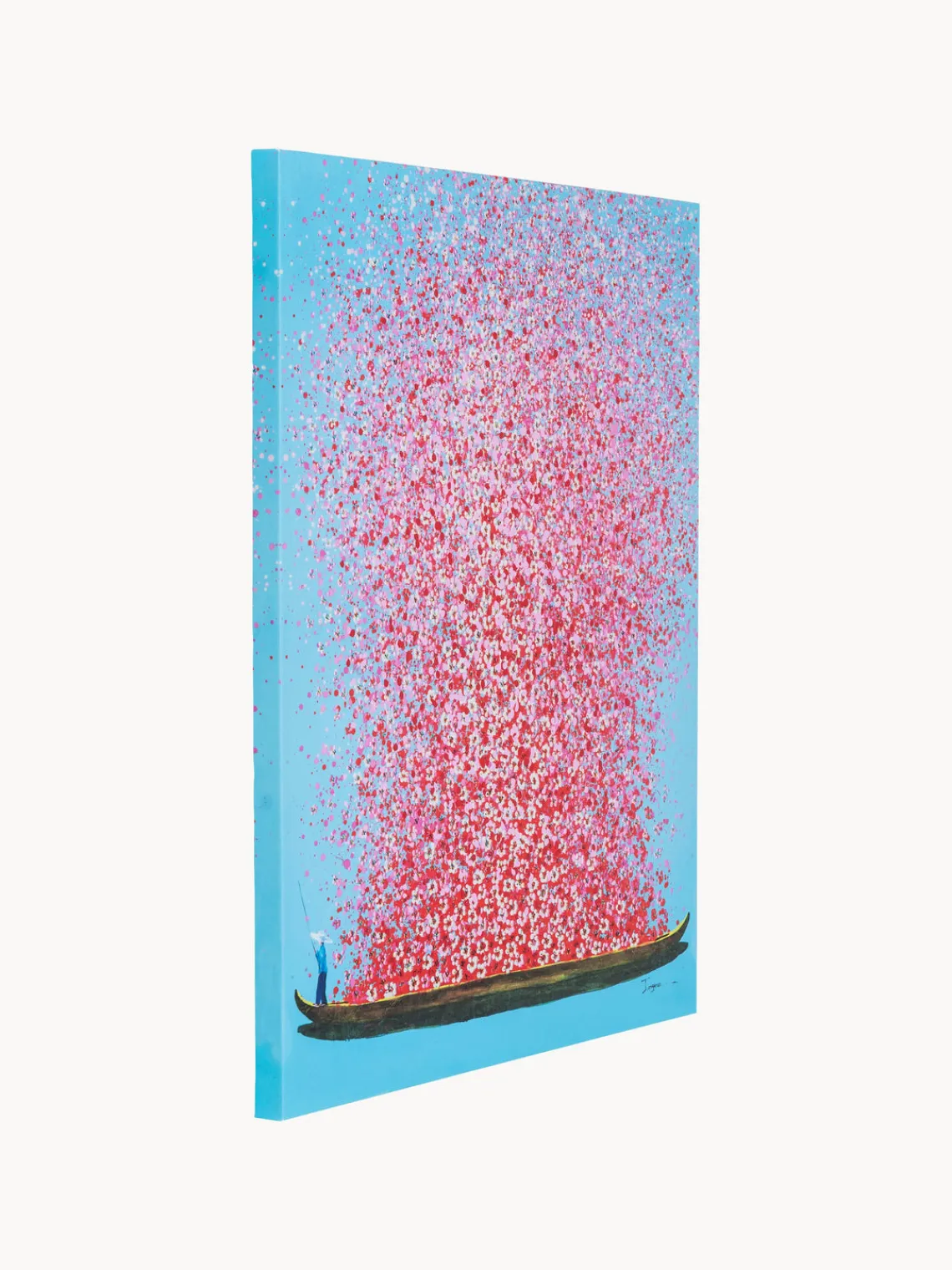 Lienzos|Jarrones>Kare Design Cuadro en lienzo pintado Flower Boat
