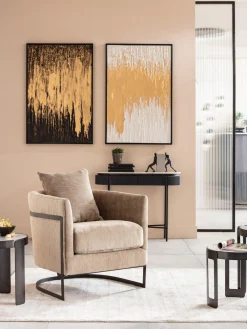 Lienzos|Jarrones></noscript>Kare Design Cuadro en lienzo pintado a mano Abstract Dorado, blanco Off White