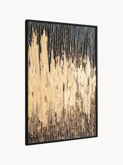 Lienzos|Jarrones></noscript>Kare Design Cuadro en lienzo pintado a mano Abstract Dorado, negro