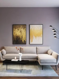 Lienzos|Jarrones></noscript>Kare Design Cuadro en lienzo pintado a mano Abstract Dorado, negro