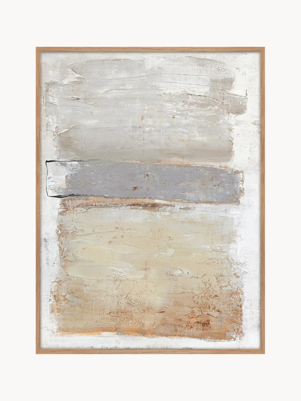 Online Cuadro en lienzo pintado a mano Scenario, marco de madera Lienzos|Jarrones