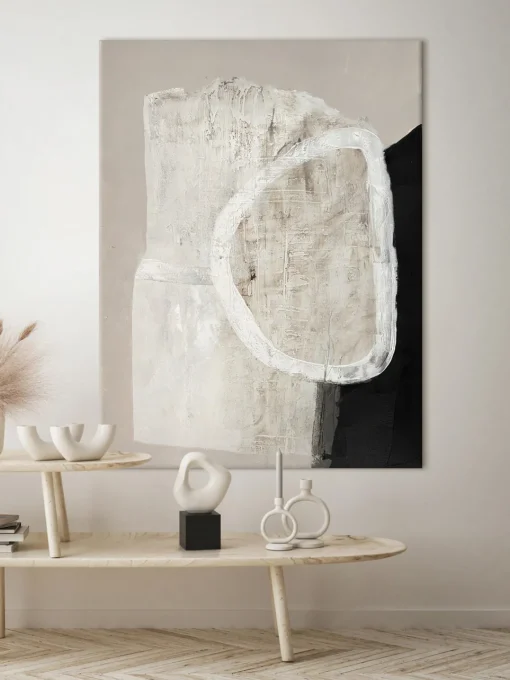 Lienzos|Jarrones>Malerifabrikken Cuadro en lienzo pintado a mano White Stone