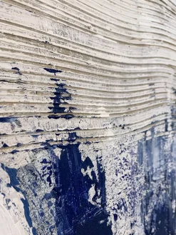 Lienzos|Jarrones></noscript>Agave Cuadro en lienzo pintado a mano Blue Stroke