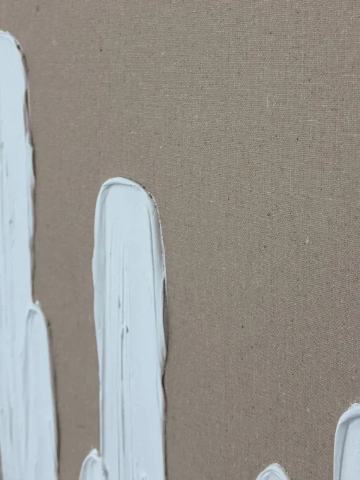 Lienzos|Decoración De Pared>Agave Cuadro en lienzo pintado a mano Upside, marco de madera