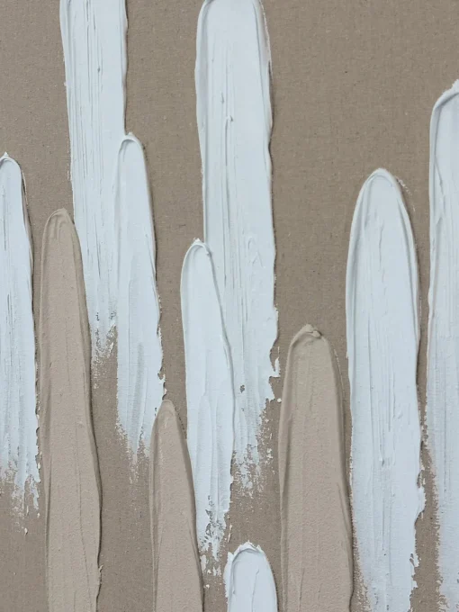 Lienzos|Decoración De Pared>Agave Cuadro en lienzo pintado a mano Upside, marco de madera