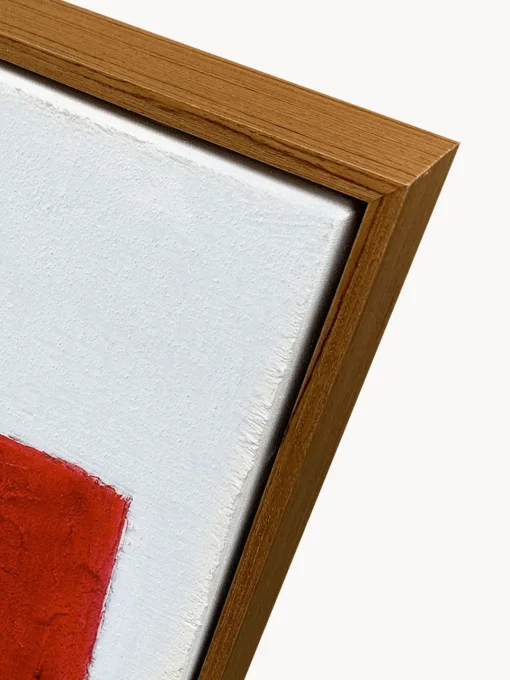 Lienzos|Jarrones>Agave Cuadro en lienzo pintado a mano Racing Red, marco de madera