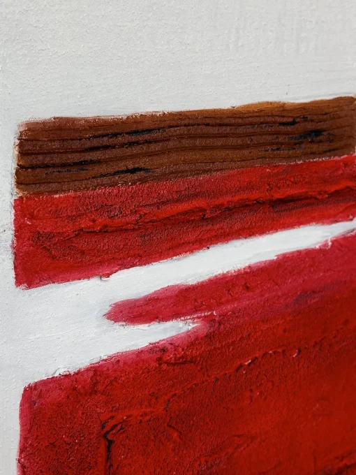 Lienzos|Jarrones>Agave Cuadro en lienzo pintado a mano Racing Red, marco de madera