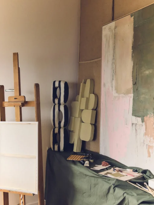 Jarrones|Decoración De Pared>HKLIVING Cuadro en lienzo pintado a mano Nomad