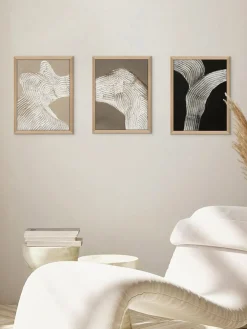 Clearance Cuadro Nordic Art / Raw shape 1 / 30x40 cm / Marco de roble Lienzos|Jarrones