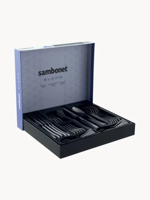 Juego De Cubiertos|Vajillas Completas>Sambonet Cubertería de acero inoxidable Bloom, 6 comensales, 24 pzas.