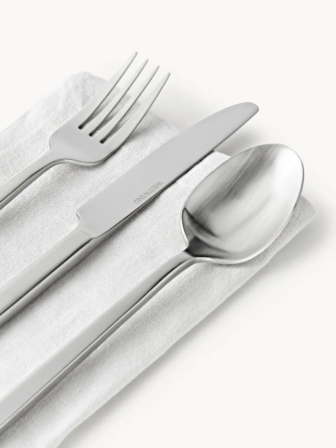 Vajillas Completas|Juego De Cubiertos>Westwing Collection Cubertería mate Shine, tamaños diferentes Plateado mate