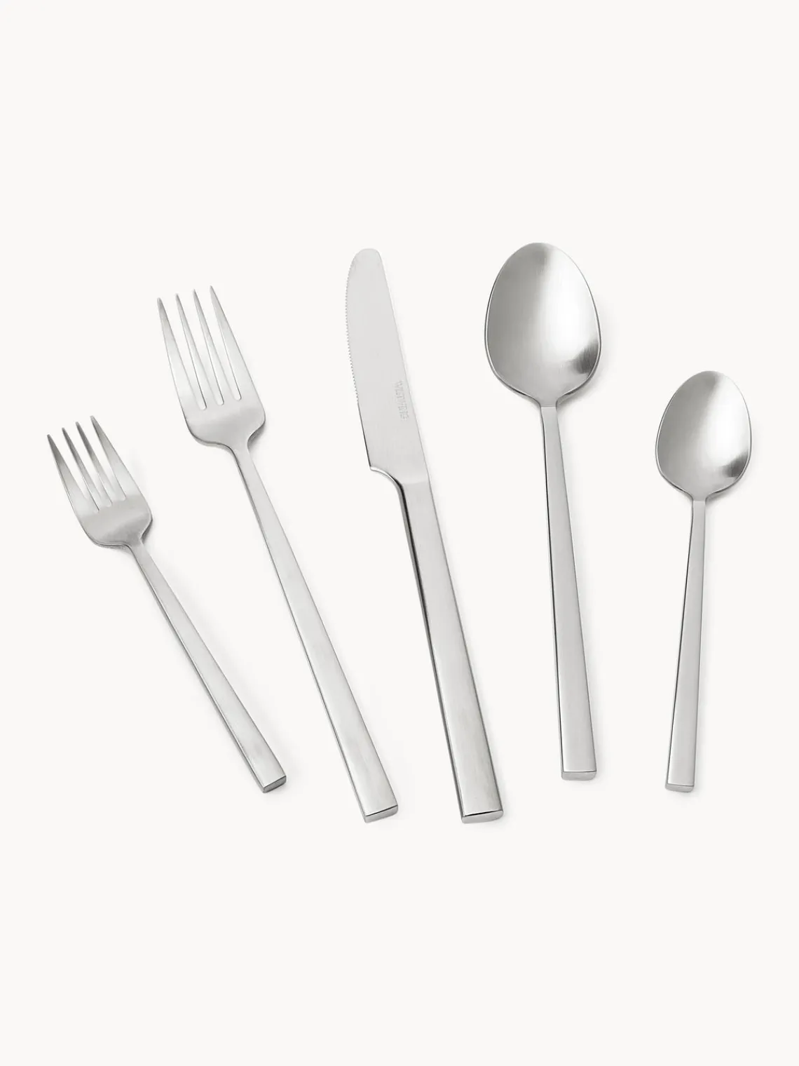 Vajillas Completas|Juego De Cubiertos>Westwing Collection Cubertería mate Shine, tamaños diferentes Plateado mate