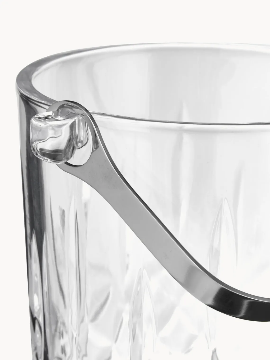 Accesorios De Bar|Vajillas Completas>Aida Cubitera pequeña con relieve de cristal y pinzas Harvey