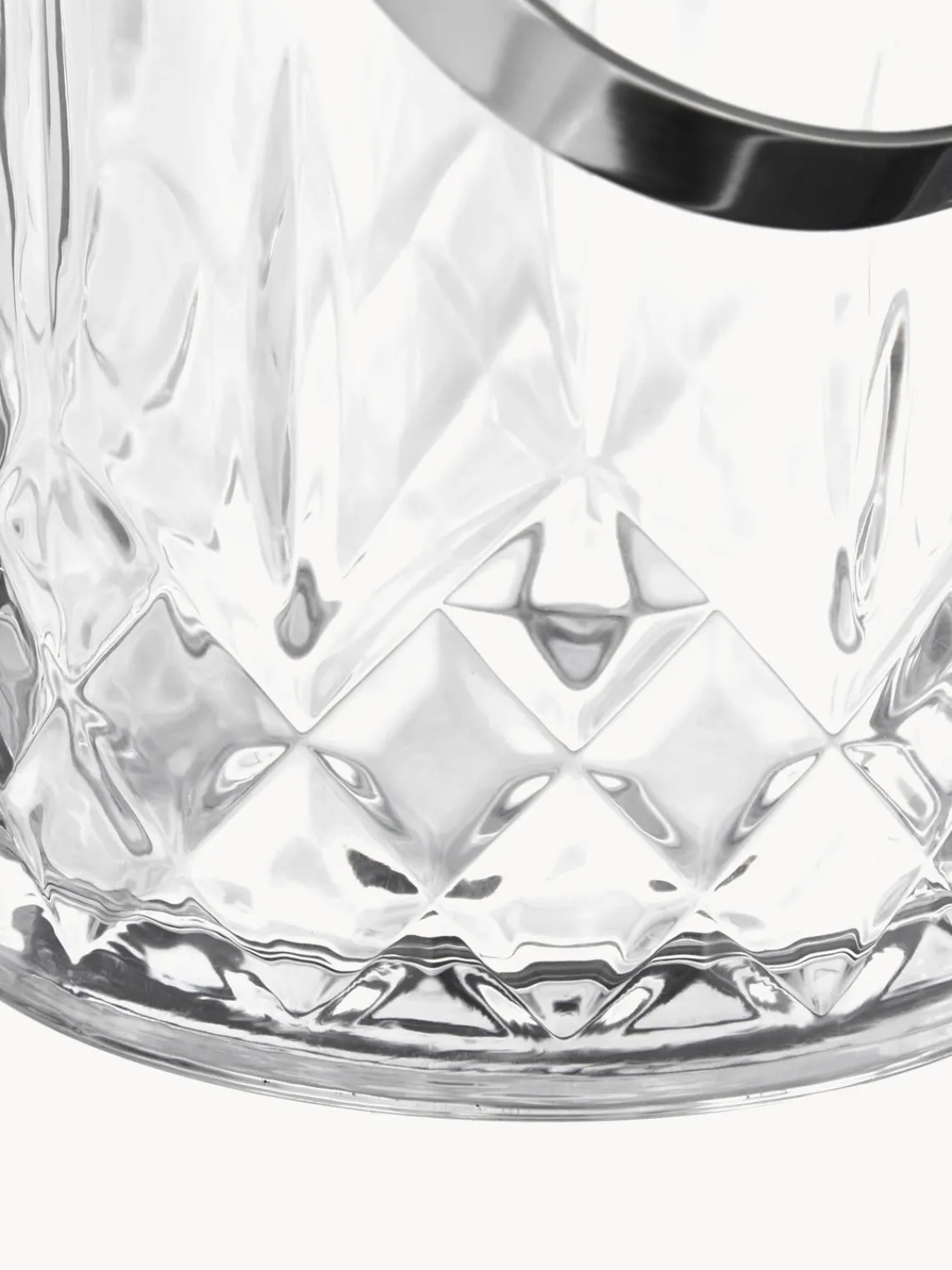 Accesorios De Bar|Vajillas Completas>Aida Cubitera pequeña con relieve de cristal y pinzas Harvey