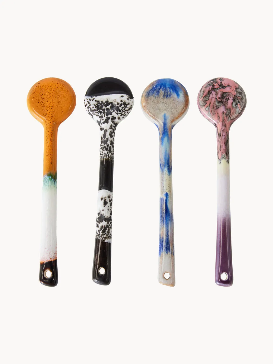 Juego De Cubiertos|Vajillas Completas>HKLIVING Cucharas artesanales con esmalte reactivo 70s
