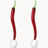 Cucharas artesanales Vegetables, 2 uds. Cubiertos Individuales|Juego De Cubiertos